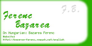 ferenc bazarea business card